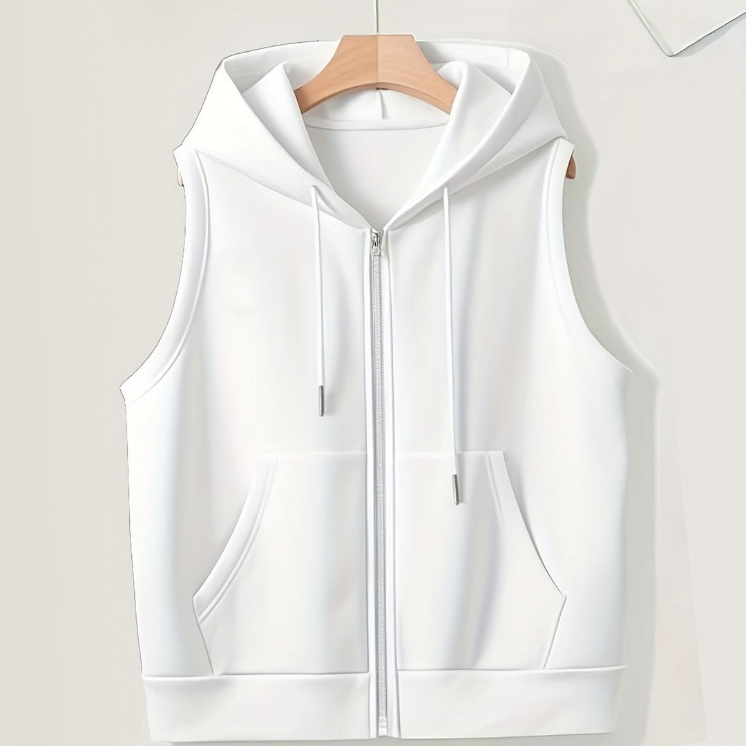 Elmara | Women’s Sleeveless Hoodie with zip-up front