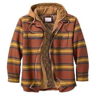 Trenvor | Men’s Hooded Shirt Jacket with plaid pattern