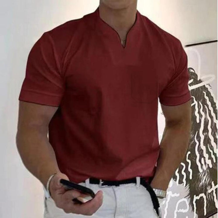 Riven | Men’s Short Sleeve Shirt with band collar