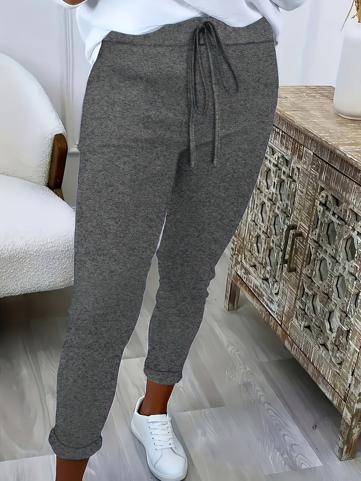 Larevia | Women’s Tapered Trousers with drawstring waist and light-structure build