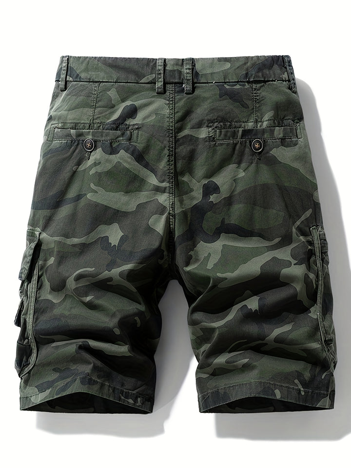 Varkon | Men’s Cargo Shorts featuring camo motif