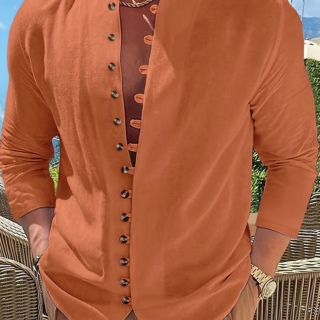 Torvain | Men’s Shirt featuring Statement Button Detail