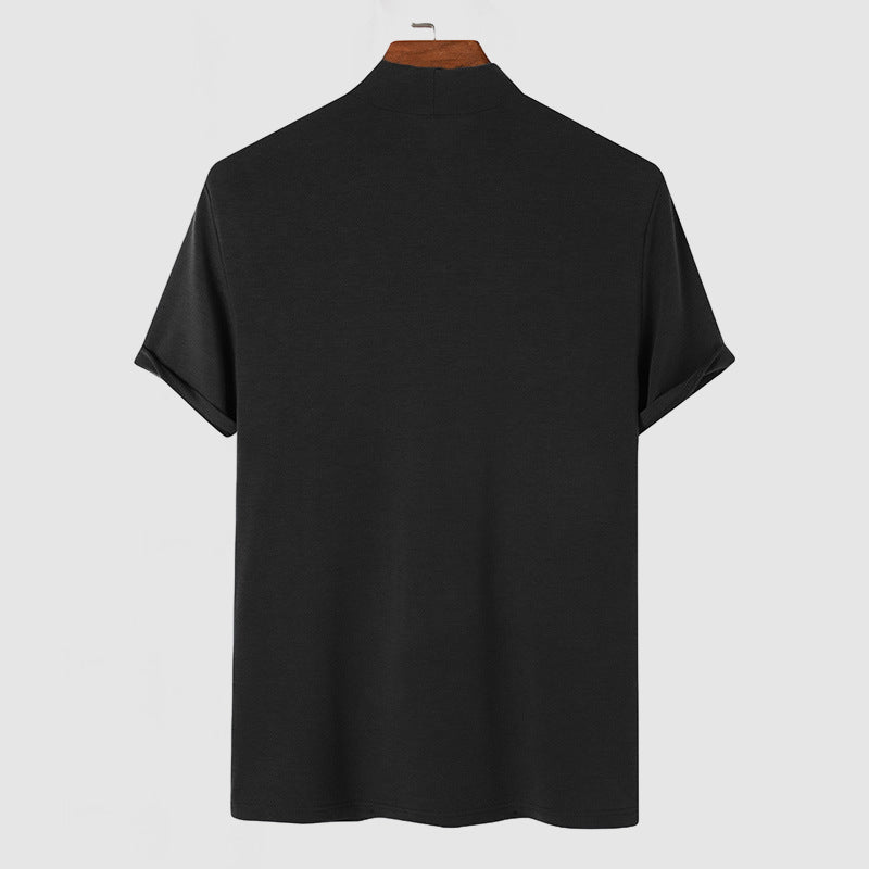 Velric | Men’s Short Sleeve Top with stand collar style