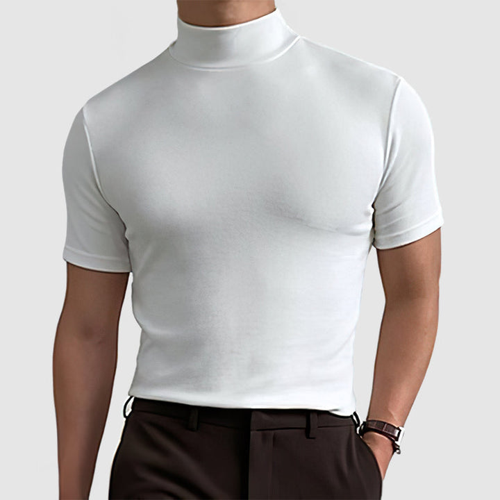 Velric | Men’s Short Sleeve Top with stand collar style