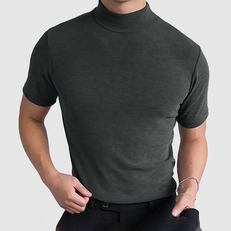 Velric | Men’s Short Sleeve Top with stand collar style