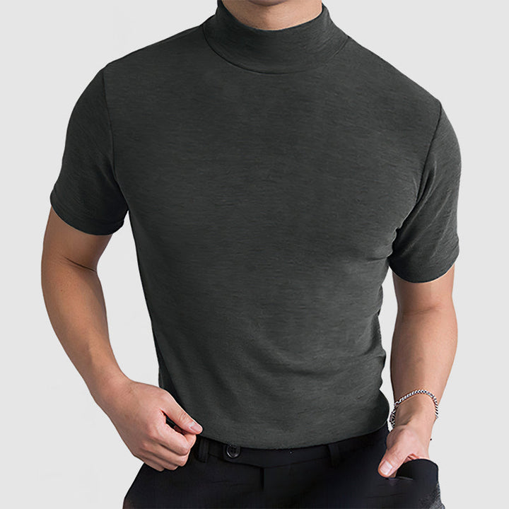 Velric | Men’s Short Sleeve Top with stand collar style