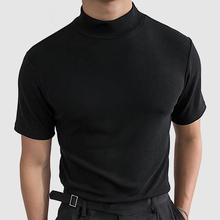 Velric | Men’s Short Sleeve Top with stand collar style