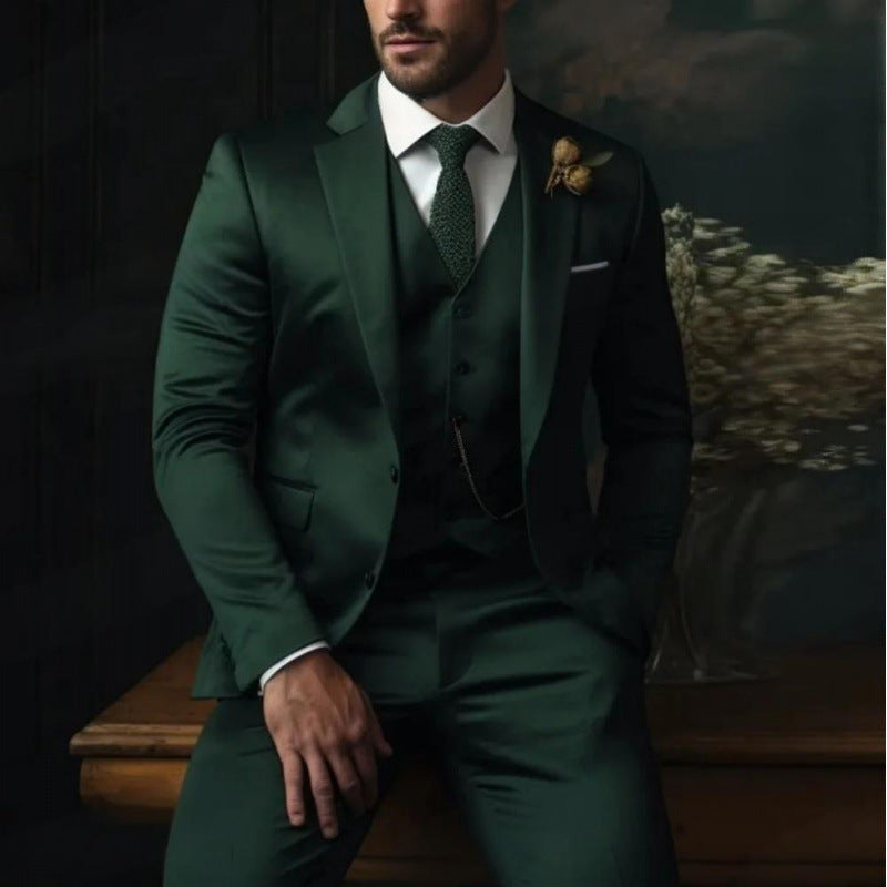 Corvane | Men’s Three-Piece Suit with classic tailored structure