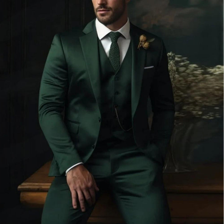 Corvane | Men’s Three-Piece Suit with classic tailored structure