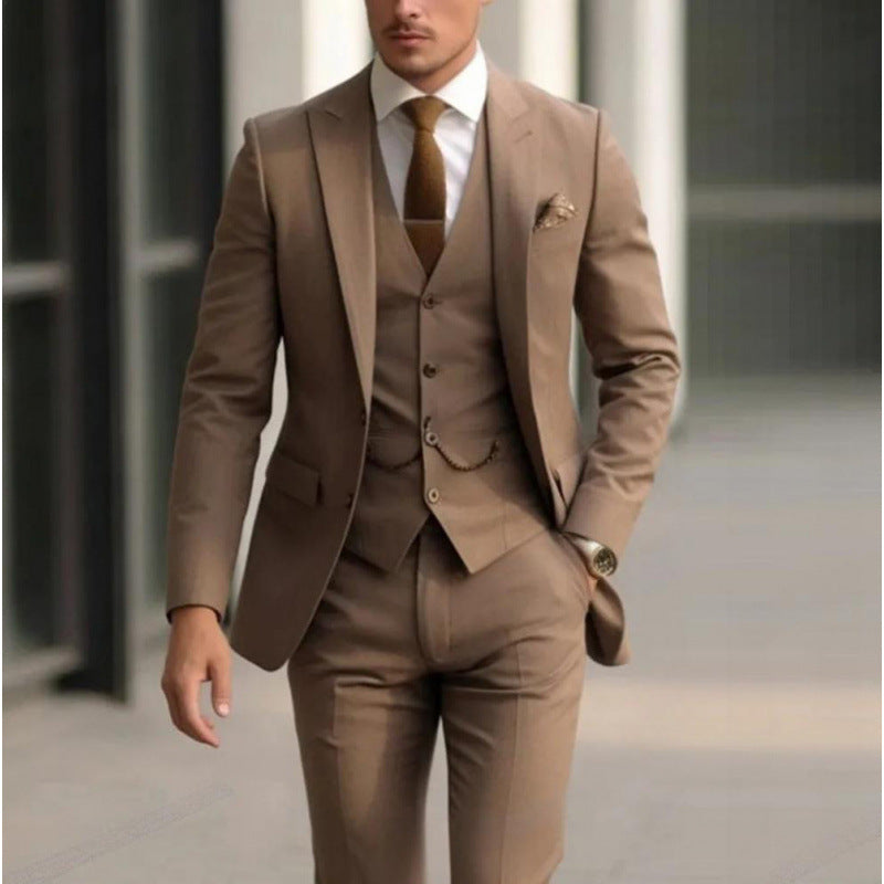 Corvane | Men’s Three-Piece Suit with classic tailored structure