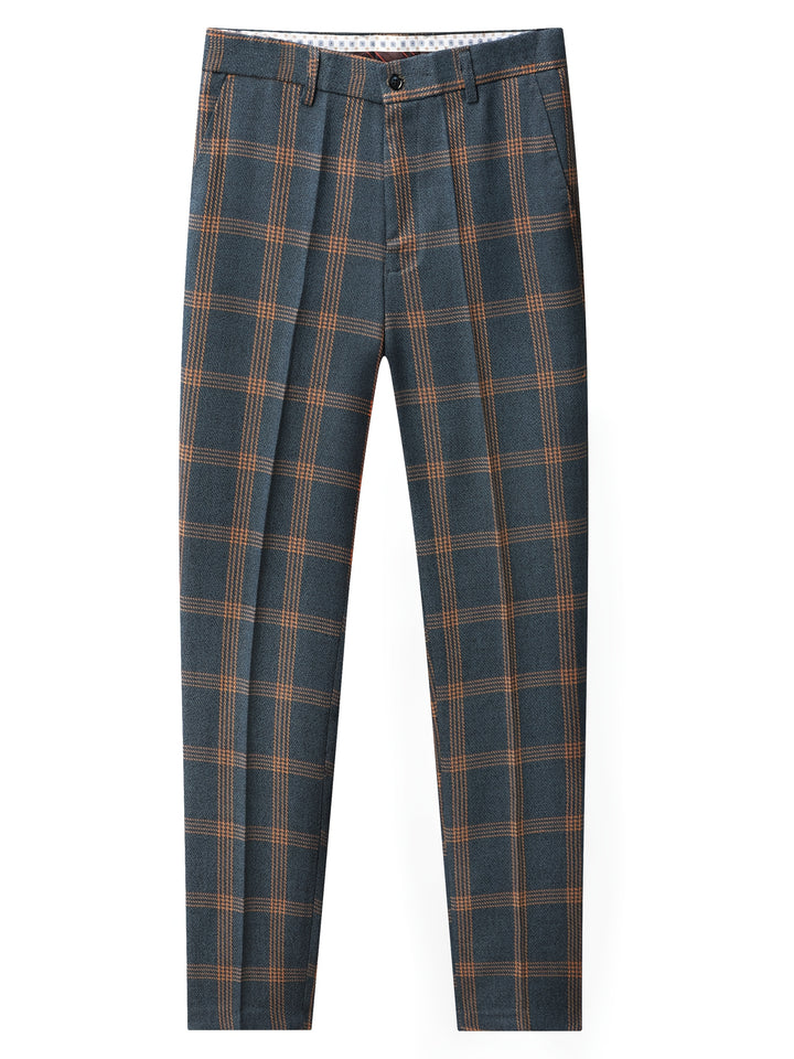 Orvex | Men’s Check Suit designed for formal and evening put on