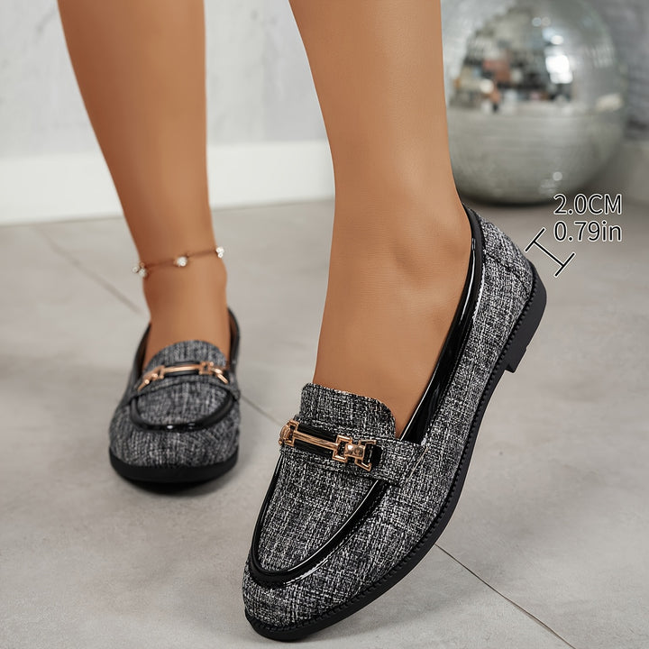 Elvaris | Women’s Slip-On Loafers with metal accent detail