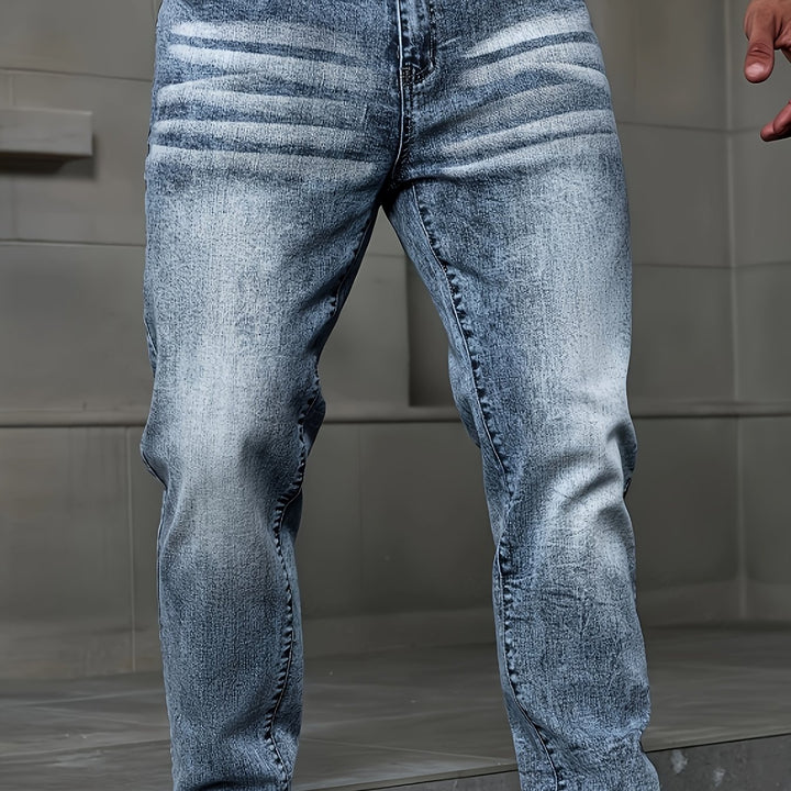 Varexen | Men’s Slim-Fit Jeans with vintage-inspired fade