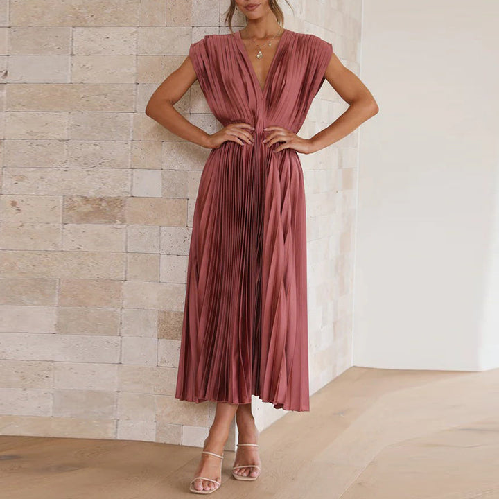 Selira | Women’s Pleated Dress with Flowing Fit