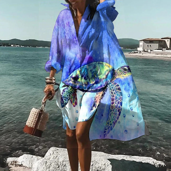 Solira | Women’s Printed Shirt Dress for Beach Days