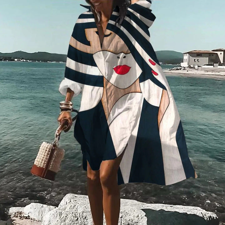 Solira | Women’s Printed Shirt Dress for Beach Days