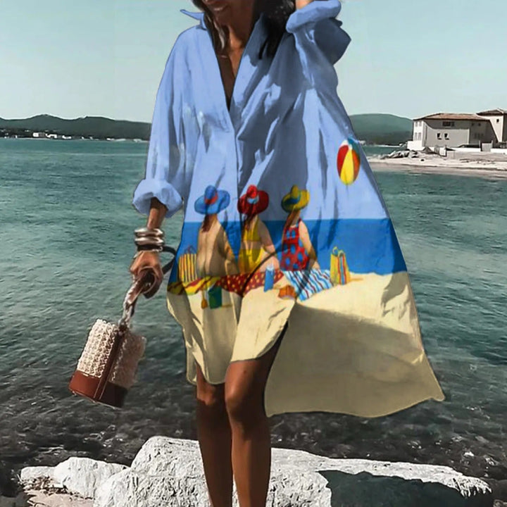 Solira | Women’s Printed Shirt Dress for Beach Days