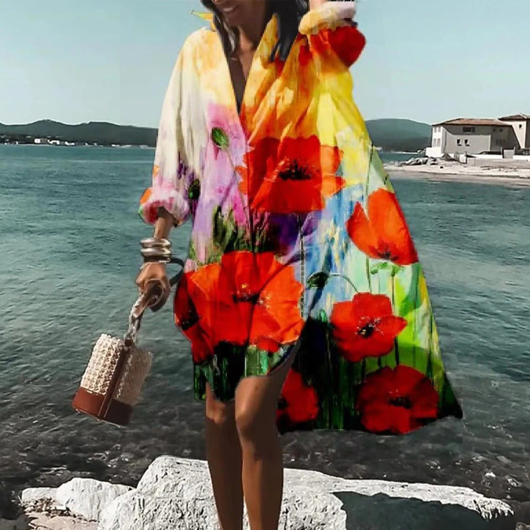 Solira | Women’s Printed Shirt Dress for Beach Days