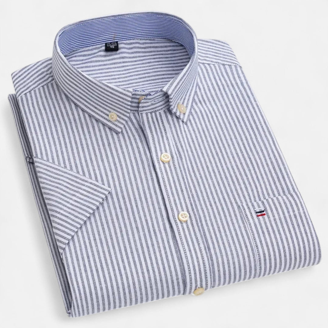 Norexil | Men’s Short Sleeve Shirt with micro check pattern