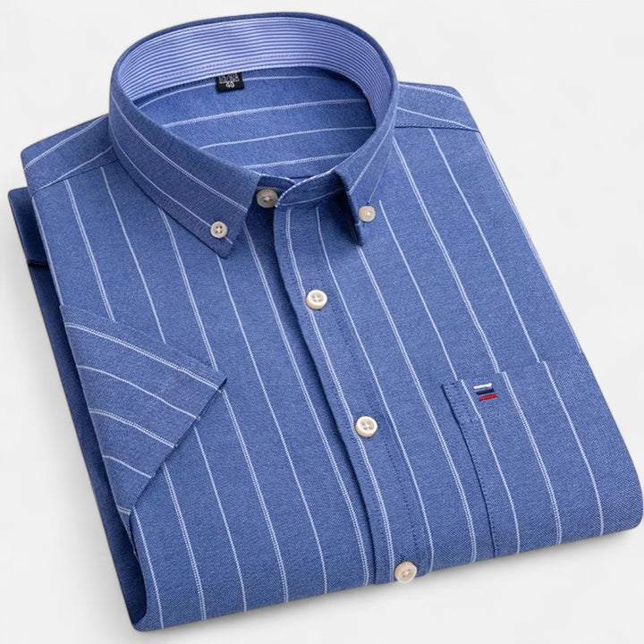 Norexil | Men’s Short Sleeve Shirt with micro check pattern