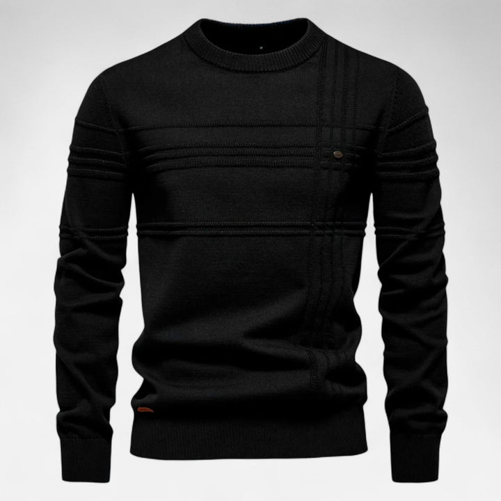 Darexen | Men’s Long Sleeve Jumper with panelled surface texture