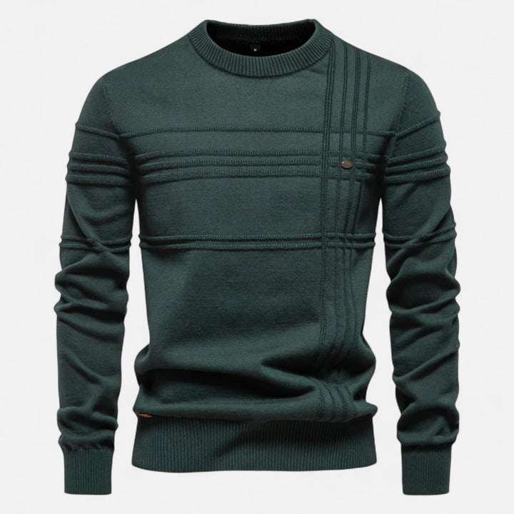 Darexen | Men’s Long Sleeve Jumper with panelled surface texture