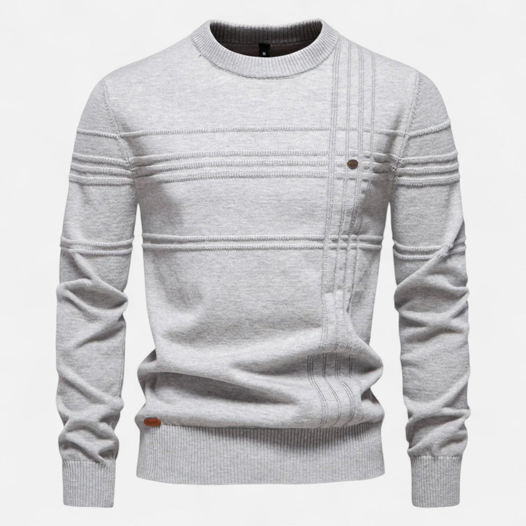 Darexen | Men’s Long Sleeve Jumper with panelled surface texture