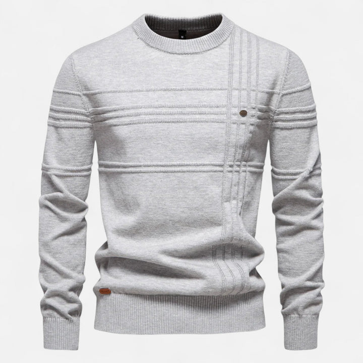 Darexen | Men’s Long Sleeve Jumper with panelled surface texture