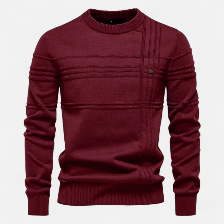 Darexen | Men’s Long Sleeve Jumper with panelled surface texture