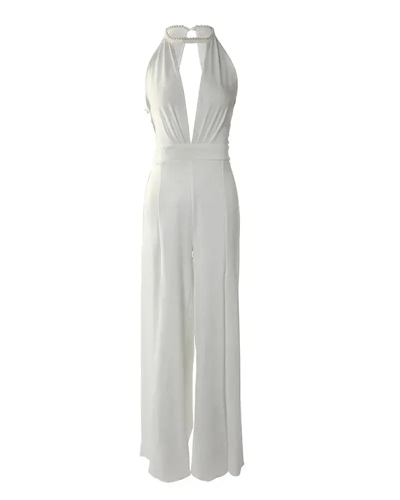 Aveline | Women’s Elegant Jumpsuit with Halter Neck
