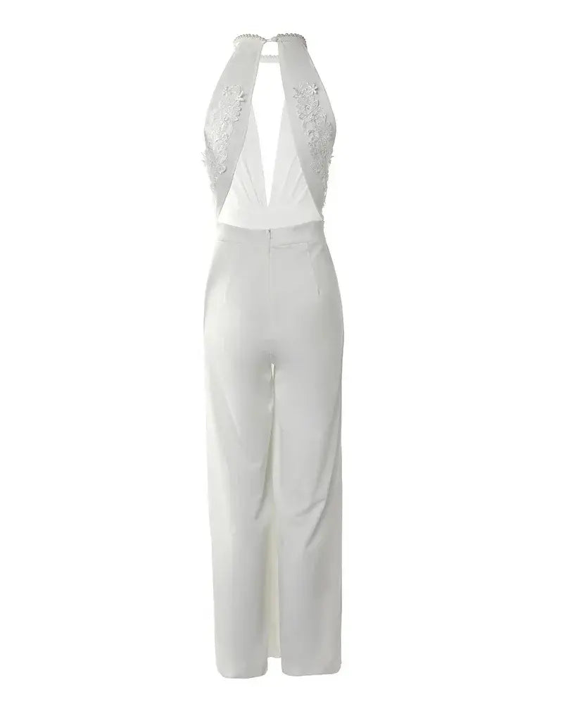 Aveline | Women’s Elegant Jumpsuit with Halter Neck