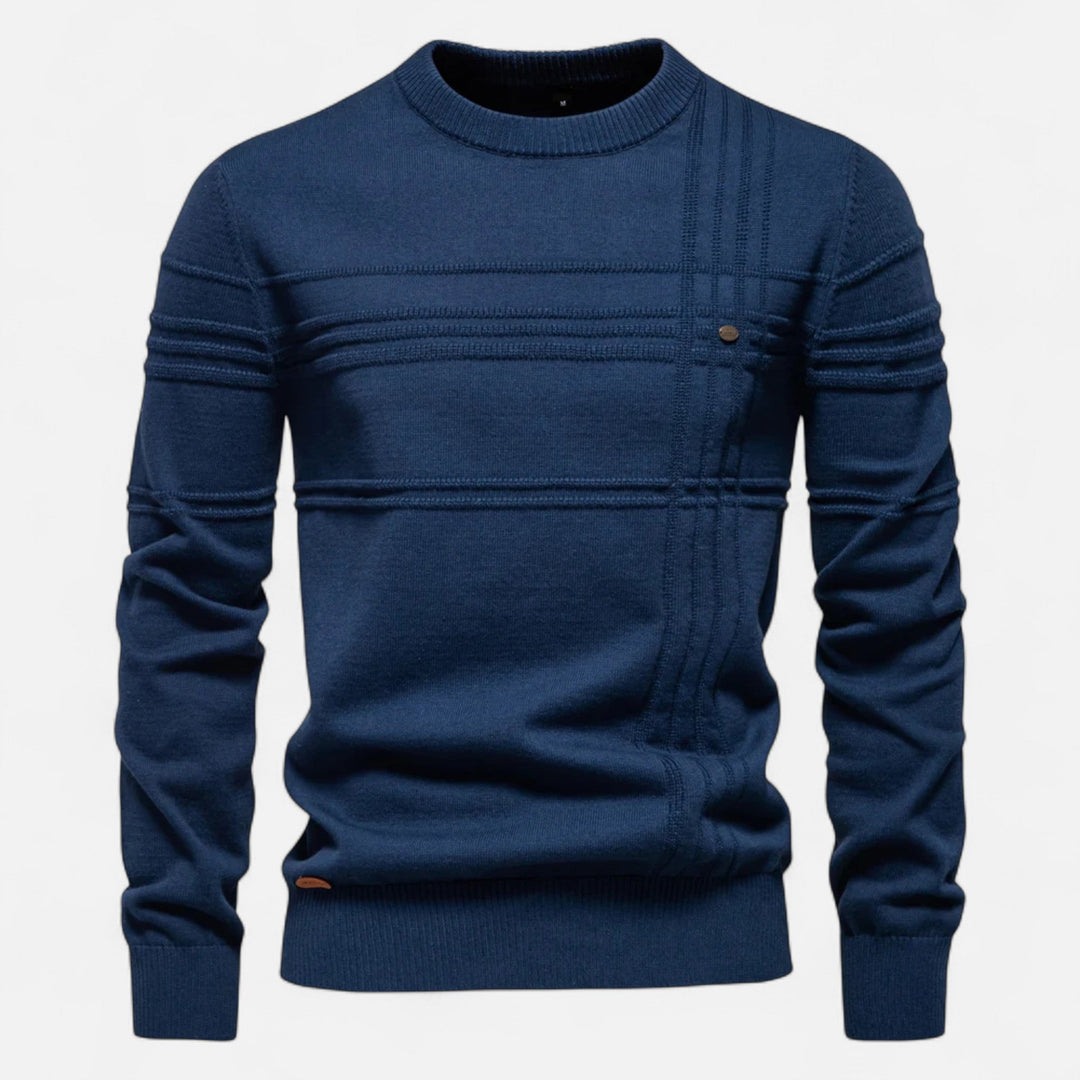Darexen | Men’s Long Sleeve Jumper with panelled surface texture
