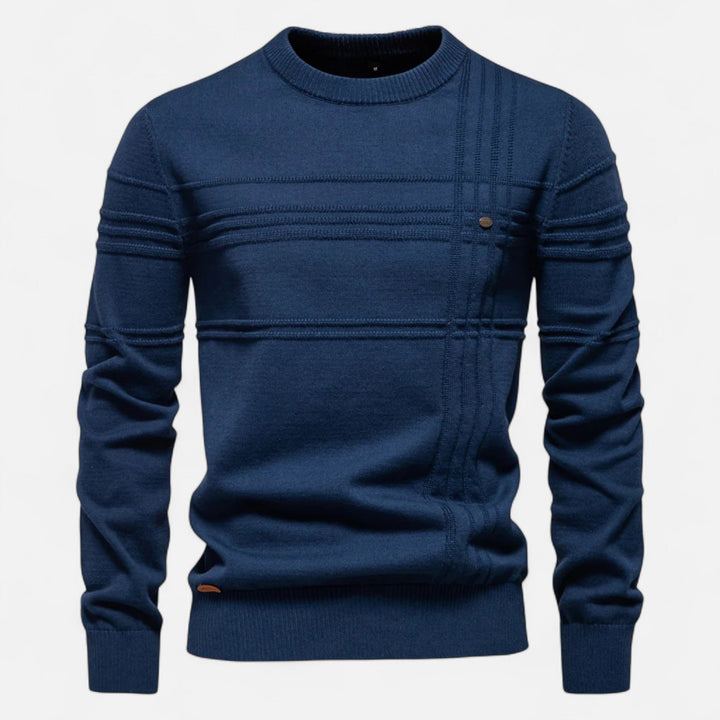 Darexen | Men’s Long Sleeve Jumper with panelled surface texture