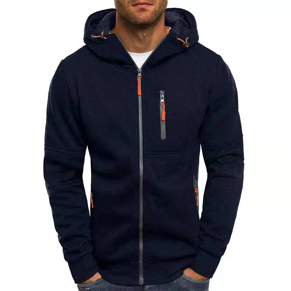 Kaviron | Men’s Zip-Up Hoodie with accented contrast features
