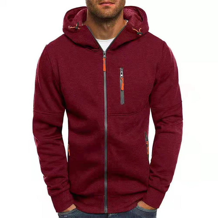 Kaviron | Men’s Zip-Up Hoodie with accented contrast features