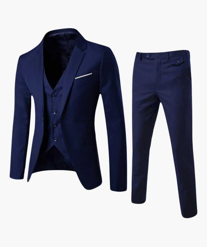 Valcero | Men’s Three-Piece Suit with tailored silhouette and sharp finish