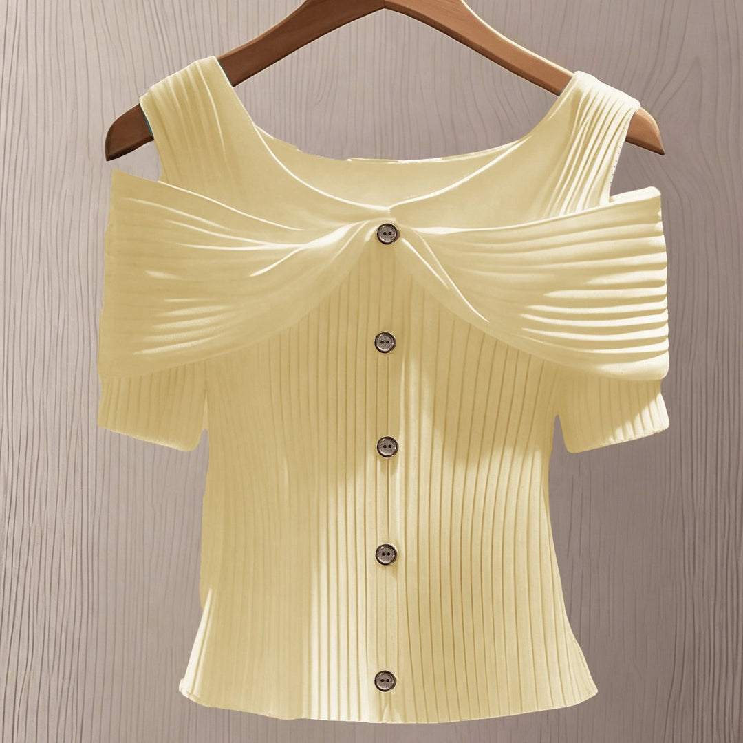 Harriet | Women’s Off-Shoulder Top with Draped Front Detail