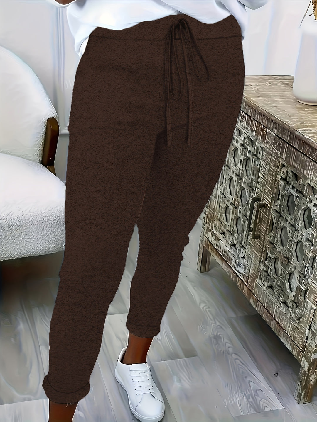 Larevia | Women’s Tapered Trousers with drawstring waist and light-structure build