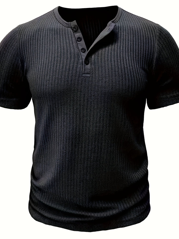 Darex | Men’s Henley T-Shirt featuring a button placket