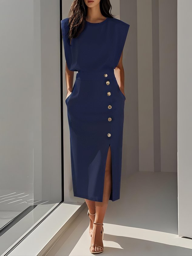 Celeste | Women’s Midi Dress in a Structured Look