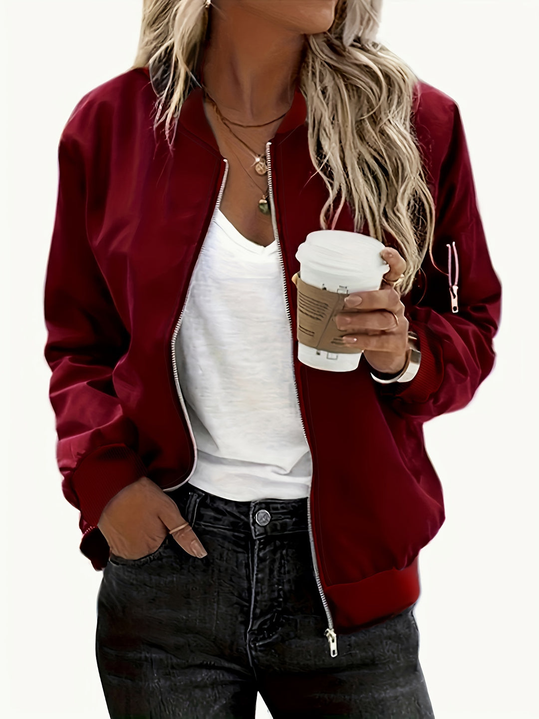 Bravelle | Women’s Zip-Up Jacket designed for everyday get-up