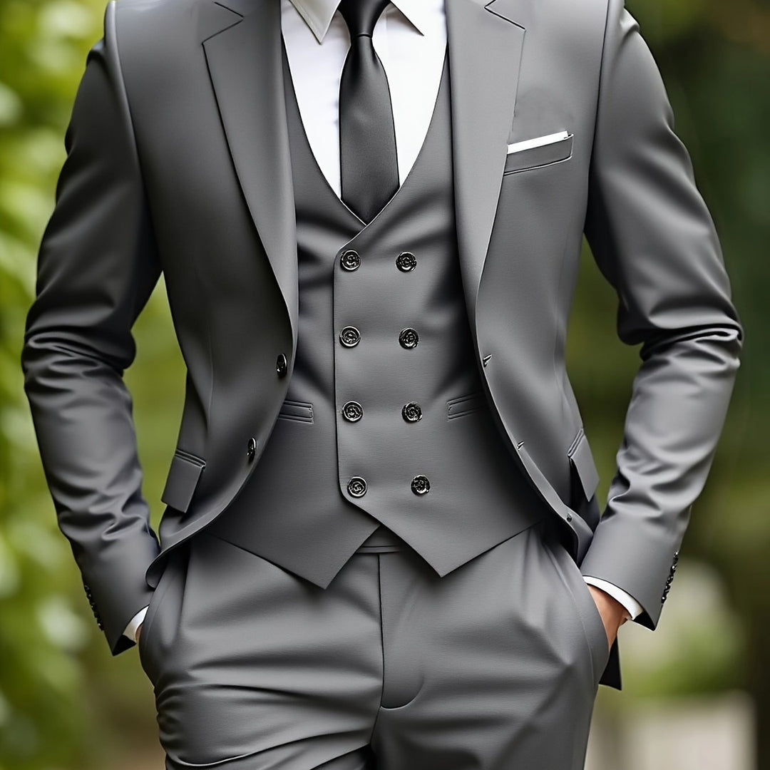 Navaro | Men’s Three-Piece Suit featuring contrast lapels