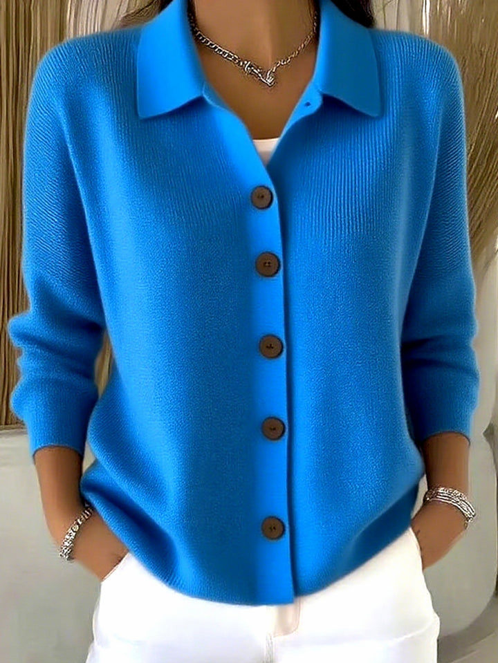 Elyndra | Women’s Closure-Front Top with tailored collar edge