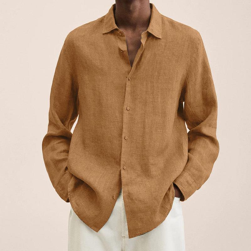 Noah | Men’s Long Sleeve Shirt with Button Front and Relaxed Fit
