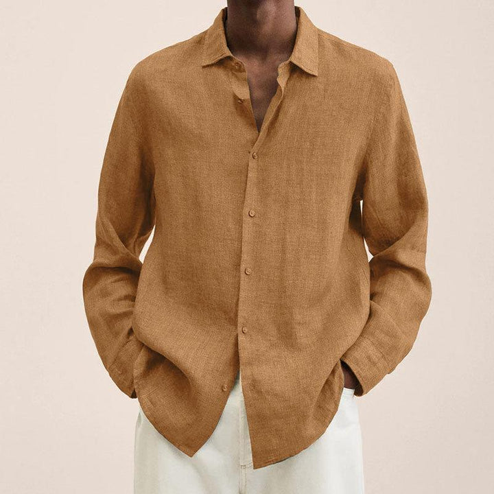 Noah | Men’s Long Sleeve Shirt with Button Front and Relaxed Fit