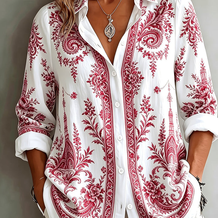 Isobel | Women’s Printed Shirt in a Relaxed Longline Shape