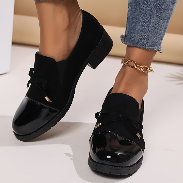 Liora | Women’s Low-Heel Loafers with Bow Detail