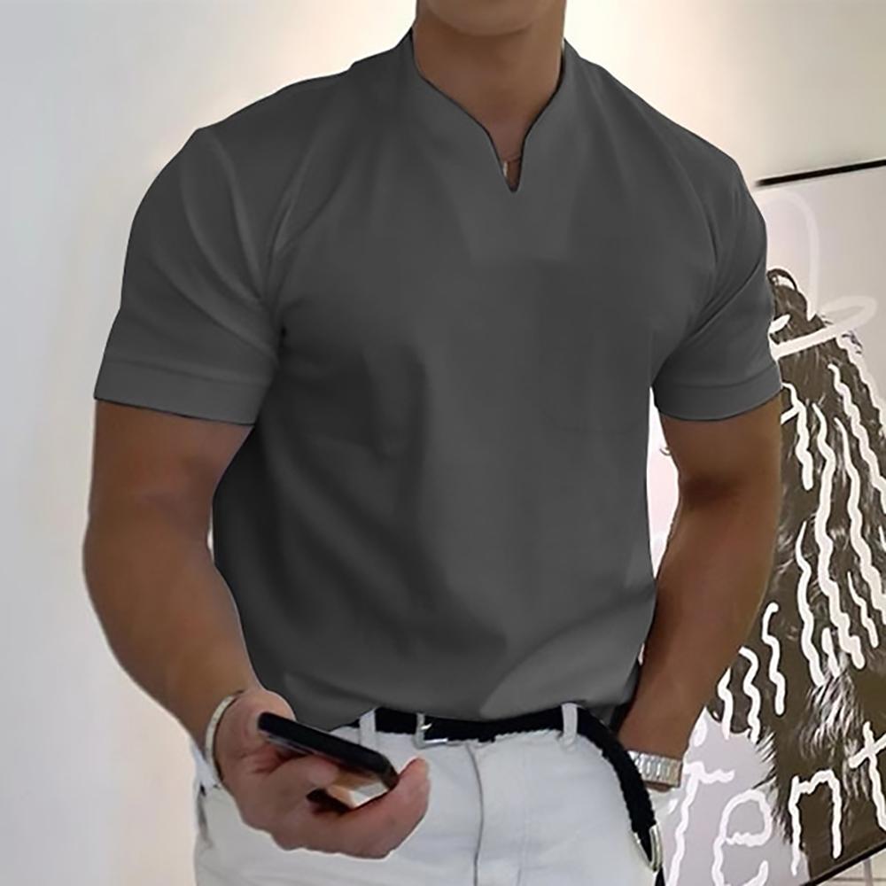 Riven | Men’s Short Sleeve Shirt with band collar