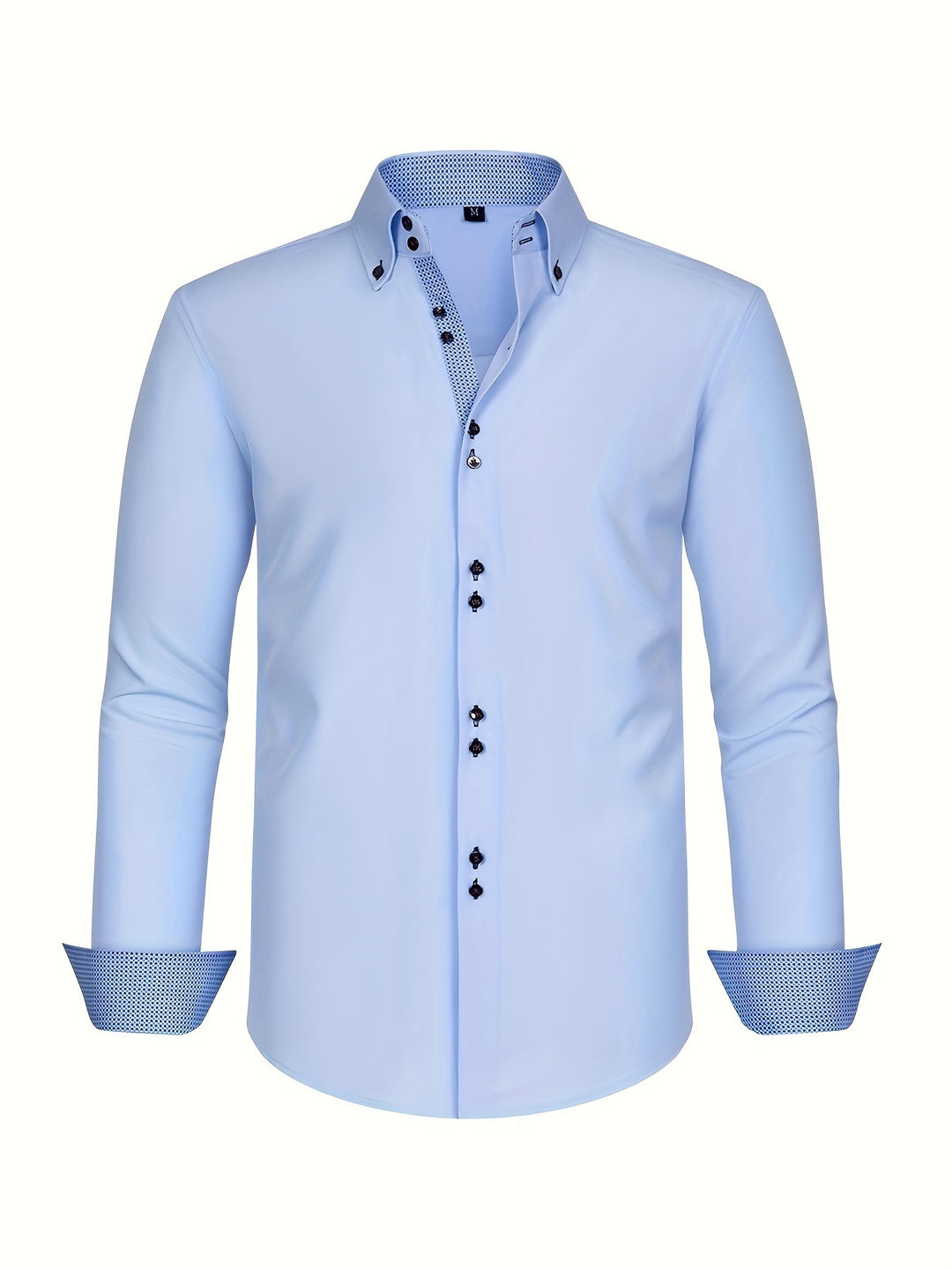 Eldric | Men’s Button-Up Shirt featuring contrast trim design cue
