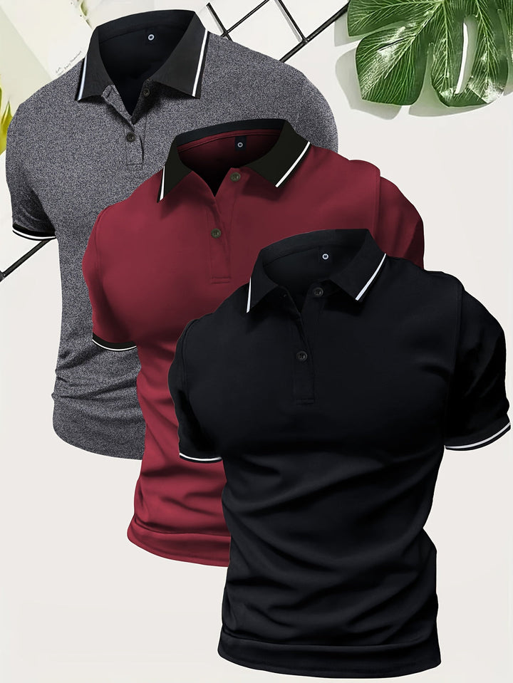 Zyron | Men’s Colour-Block Polo in a modern fit